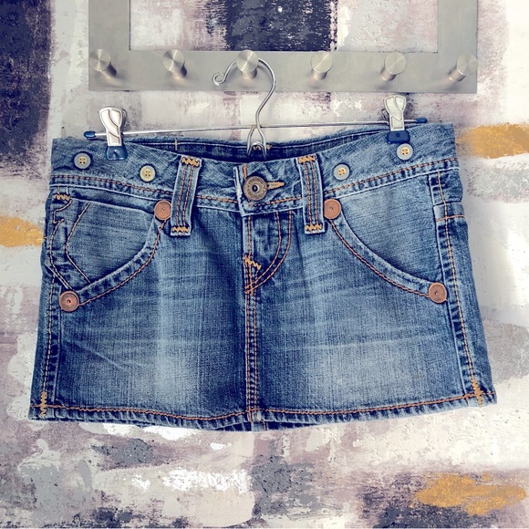 True Religion Y2K Denim Micro Mini skirt - Picture 8 of 15